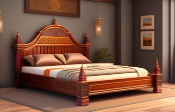 indian handmade products wooden bed